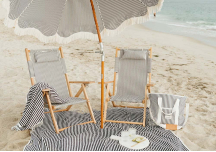 Chaise Tommy Laurens Navy Stripe - BUSINESS & PLEASURE