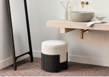 Pouf Roller Max en acajou - ETHNICRAFT