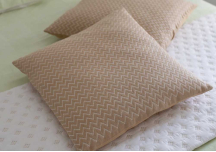 Coussin Manipur Zig Zag Rice - MILLE ET CLAIRE