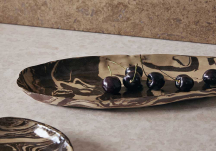 Plat de service Ryu Ø37 sand / brown - FERM LIVING