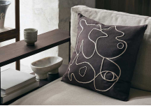 Coussin Figure coffee / sand 50x50 - FERM LIVING