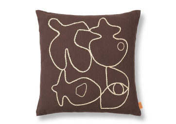 Coussin Figure coffee / sand 50x50 - FERM LIVING