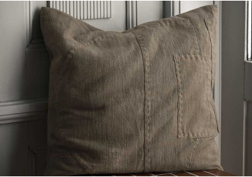 Coussin Darn taupe 50x50 - FERM LIVING