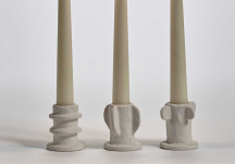 Assortiment de 3 Bougeoirs Molly 02 beige - SERAX