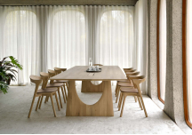 Table de reunion Geometric en chene - ETHNICRAFT