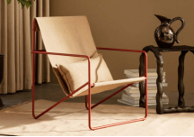 Modele d'Expo Desert Lounge Chair red/sand - FERM LIVING