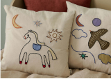 Coussin Naive Bird en coton - FERM LIVING