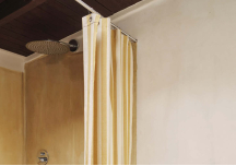 Rideau de douche Chambray warm yellow / parchment - FERM LIVING