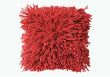 Coussin Rugged Woolen cherry red 50x50 cm - HK LIVING