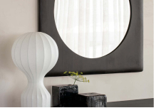 Miroir avec cadre en acajou massif - PI - ETHNICRAFT