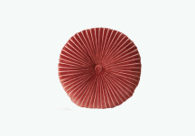 Coussin rond Ripple burgundy D35 cm - HK LIVING