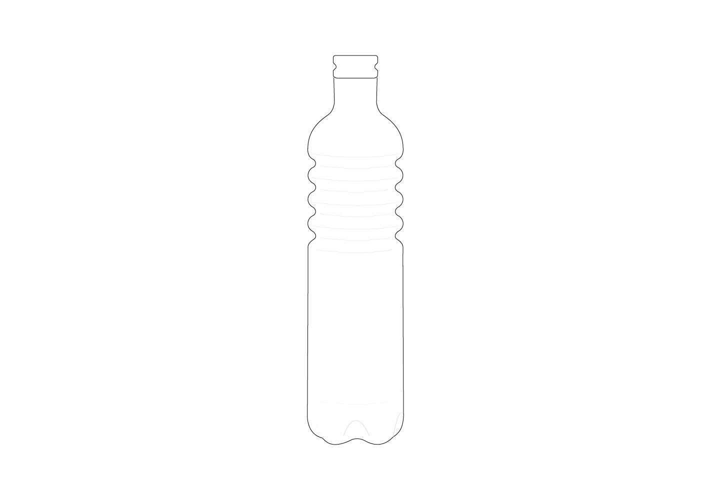 bouteille en verre design serax