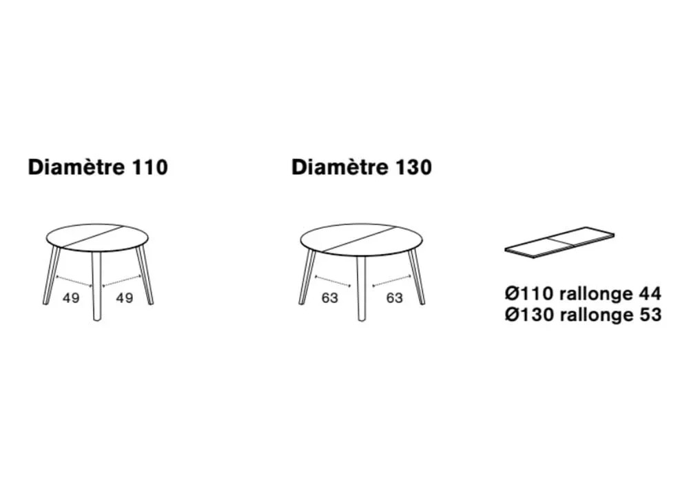 Table Extensible AISE Ronde - TREKU